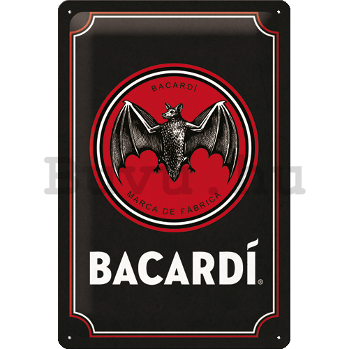 Fémtáblák: Bacardi (Black Logo) - 20x30 cm