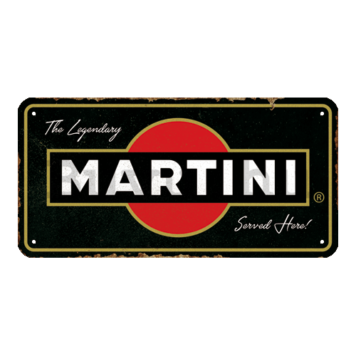 Fémtáblák: Martini Served Here - 20x10 cm