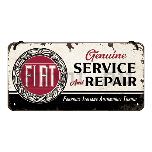 Fémtáblák: Fiat Service & Repair - 20x10 cm