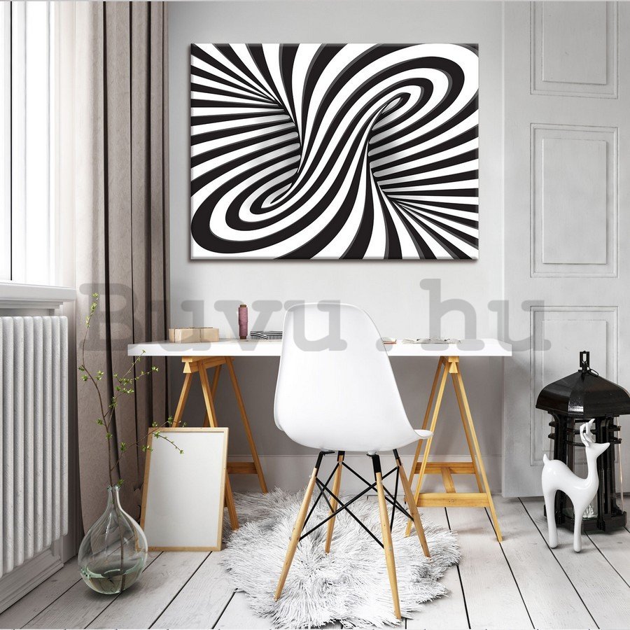 Vászonkép: Csíkos illúzió (1) - 75x100 cm