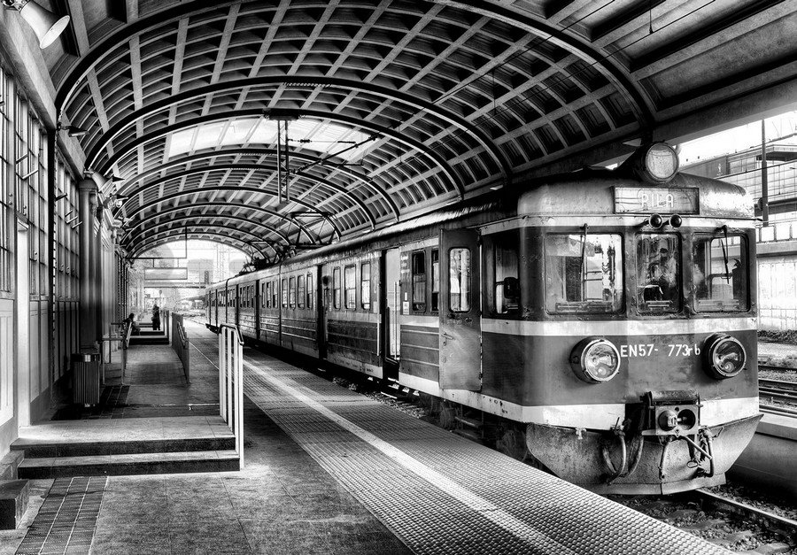 Vászonkép: Régi metró (fekete-fehér) - 75x100 cm