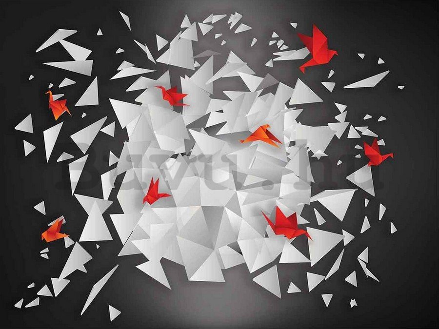 Vászonkép: Origami birds (6) - 75x100 cm