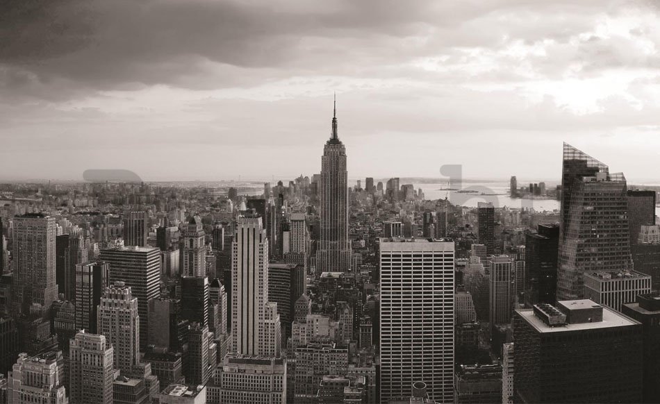 Fotótapéta: Manhattan (fekete-fehér) - 184x254 cm