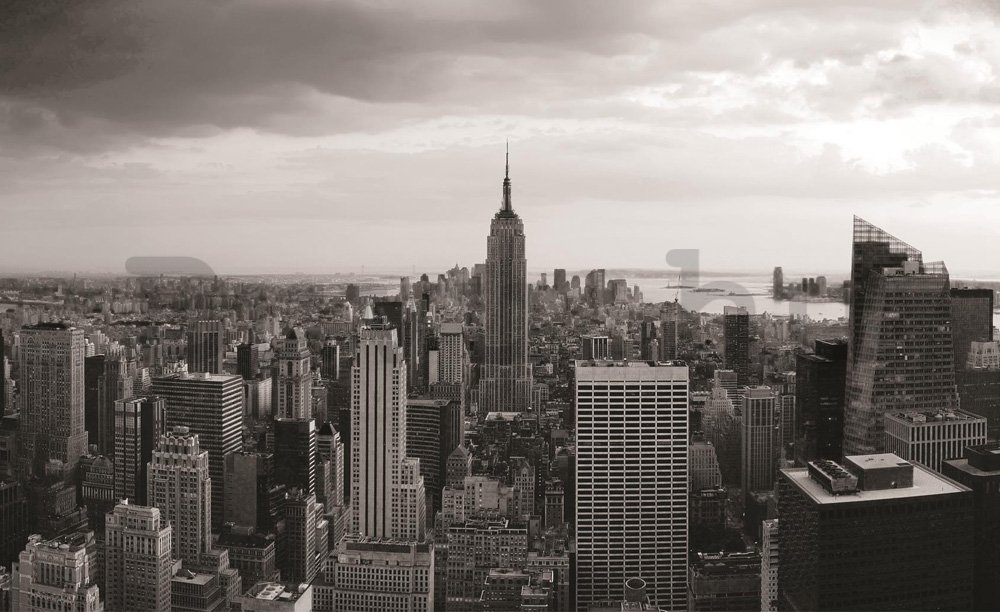 Fotótapéta: Manhattan (fekete-fehér) - 254x368 cm