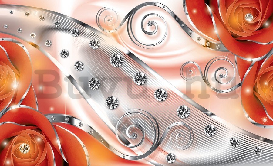 Vászonkép: Luxus absztrakció (piros) - 75x100 cm