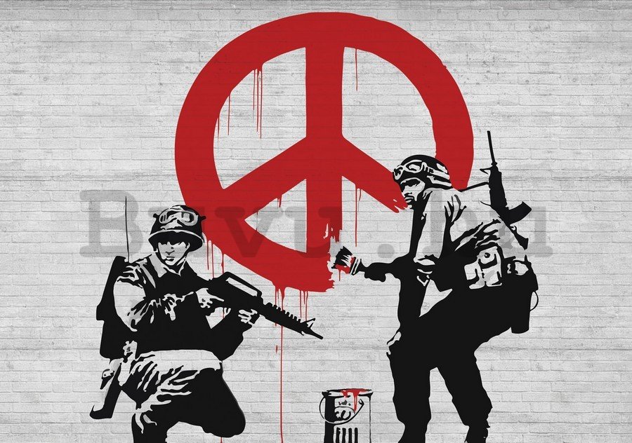 Vászonkép: Make Peace, not War (graffiti) - 75x100 cm