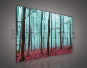 Vászonkép: Ködbe borult erdő (3) - 75x100 cm