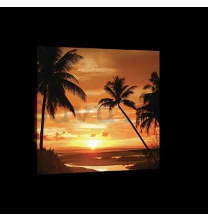 Vászonkép: Tengerparti naplemente (3) - 75x100 cm