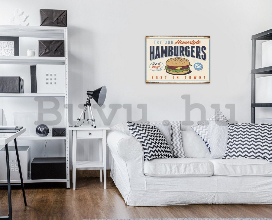 Vászonkép: Hamburgers - 75x100 cm