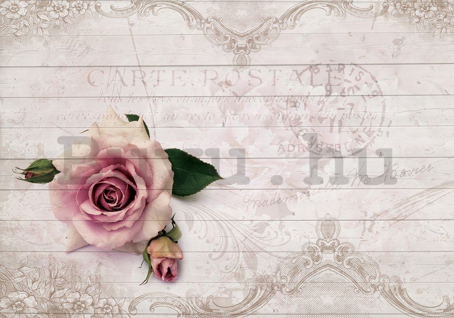 Vászonkép: Rózsák (kártya postán) - 75x100 cm