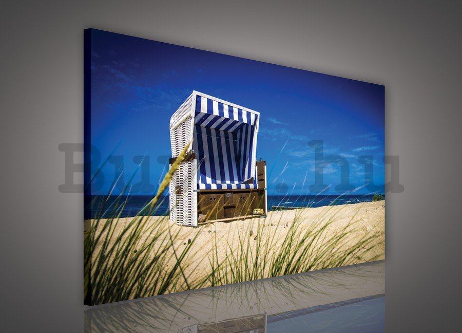 Vászonkép: Nyugágy a tengerparton - 75x100 cm