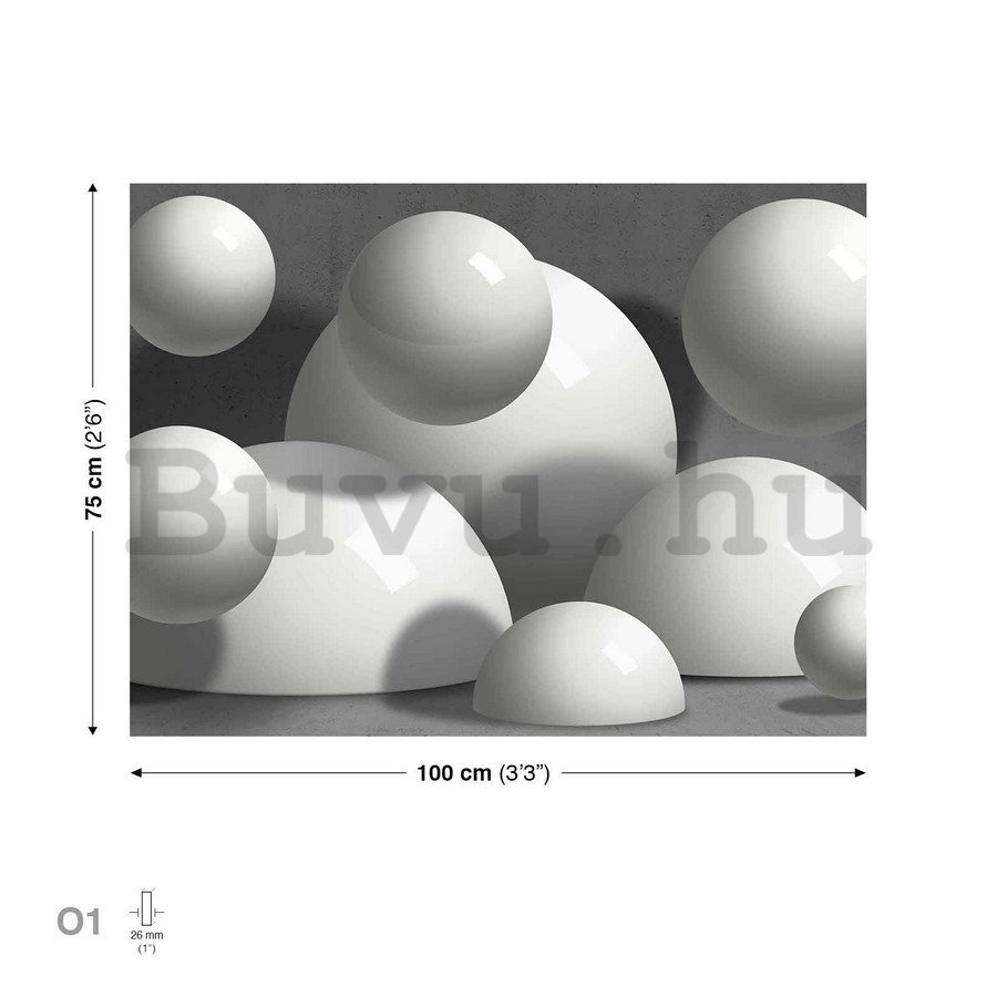 Vászonkép: Fehér gömbök (1) - 75x100 cm