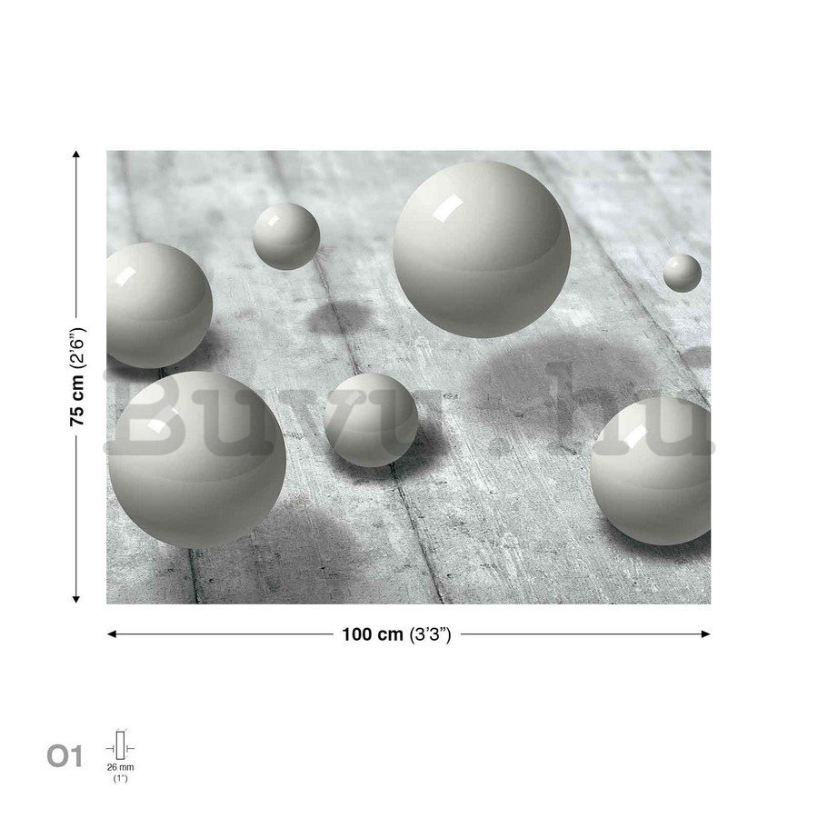 Vászonkép: Fehér gömbök (2) - 75x100 cm