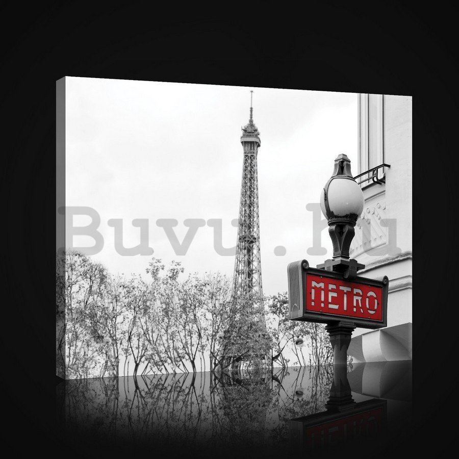 Vászonkép: Párizs (metró) - 75x100 cm