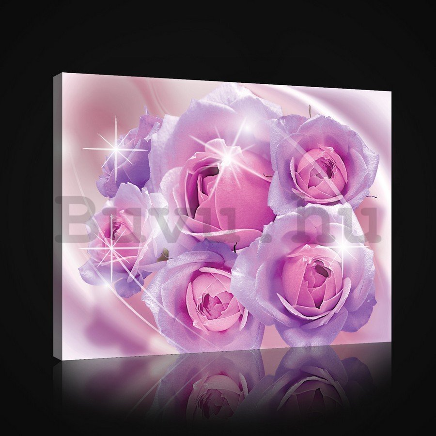 Vászonkép: Rózsaszín rózsák - 75x100 cm
