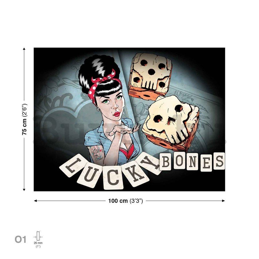 Vászonkép: Lucky Bones (1) - 75x100 cm