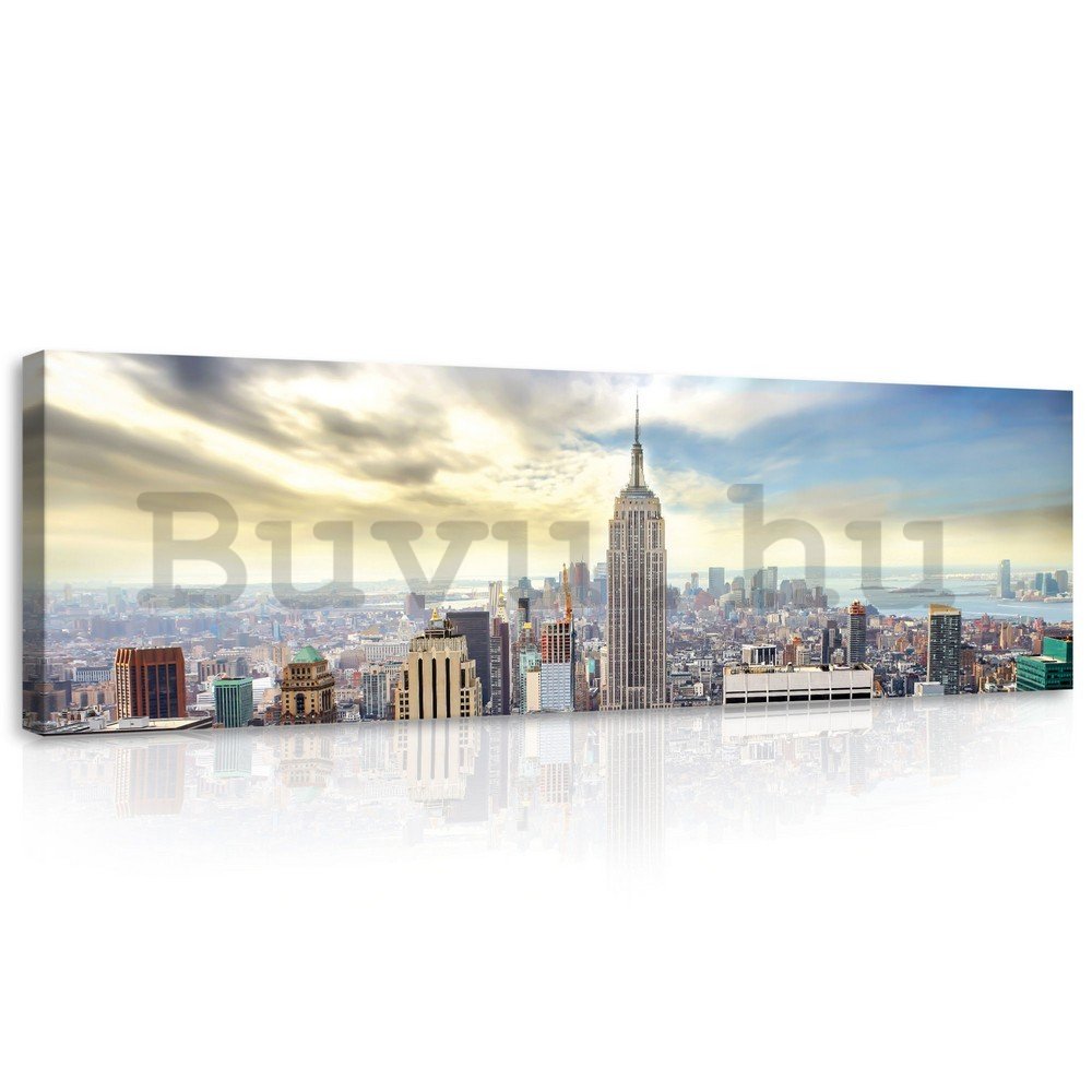 Vászonkép: Manhattan nézete - 145x45 cm
