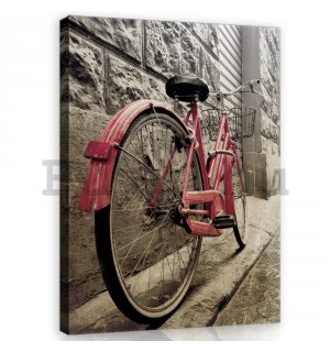 Vászonkép: Rózsaszín kerékpár - 100x75 cm