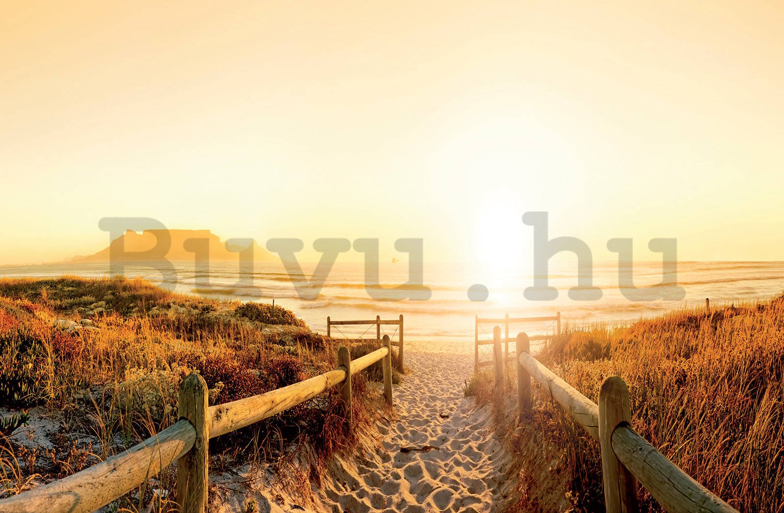 Vászonkép: Napkelte a strand felett - 116x76 cm