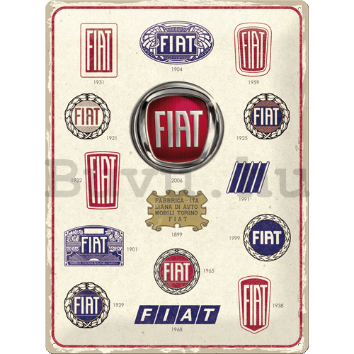 Fémtáblák: Fiat (Logo Evolution) - 40x30 cm