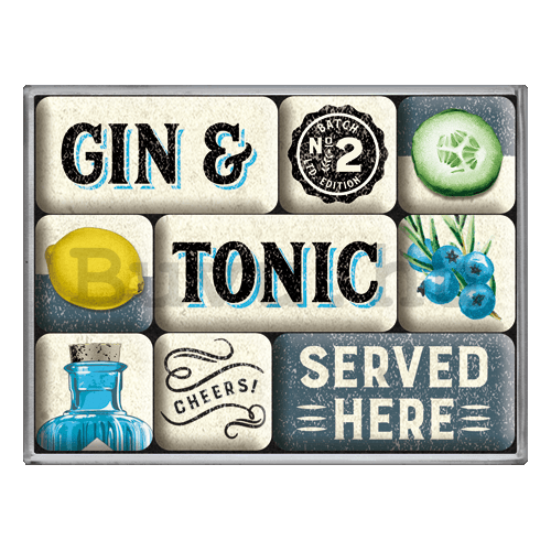 Mágnes készlet - Gin & Tonic Served Here