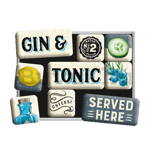 Mágnes készlet - Gin & Tonic Served Here