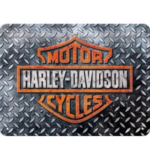 Fémtáblák: Harley-Davidson (Diamond Plate) - 20x15 cm