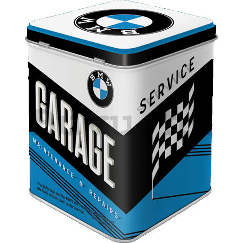 Teás fémdoboz - BMW Garage
