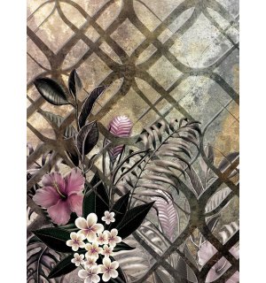 Fotótapéta: Festett virágos absztrakció (3) - 184x254 cm