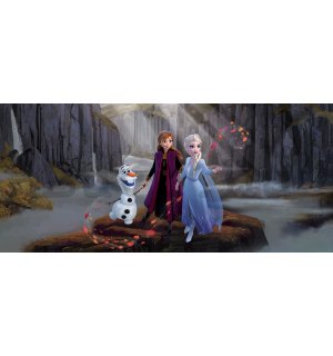 Vlies fotótapéta: Frozen, Jégvarázs II Anna, Elsa, Olaf (1) (panoráma) - 202x90 cm