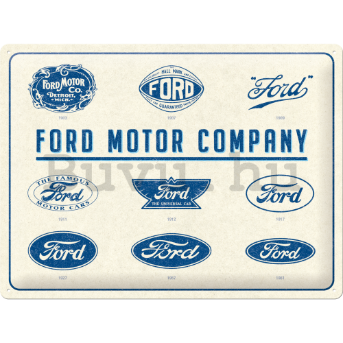 Fémtáblák: Ford Logo Evolution - 40x30 cm