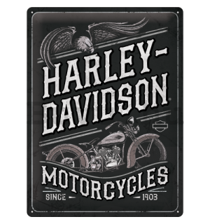 Fémtáblák: Harley-Davidson Motorcycles Eagle - 40x30 cm