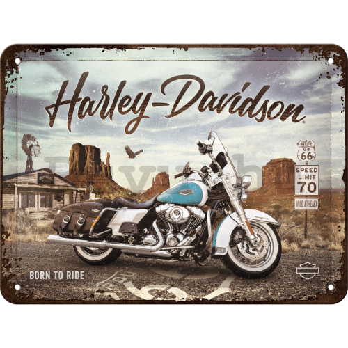 Fémtáblák: Harley-Davidson Route 66 Road King Classic - 20x15 cm