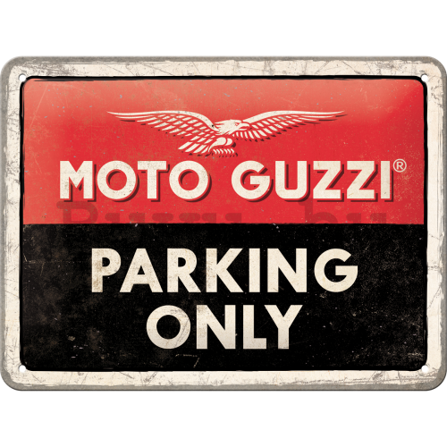 Fémtáblák: Moto Guzzi Parking Only - 20x15 cm