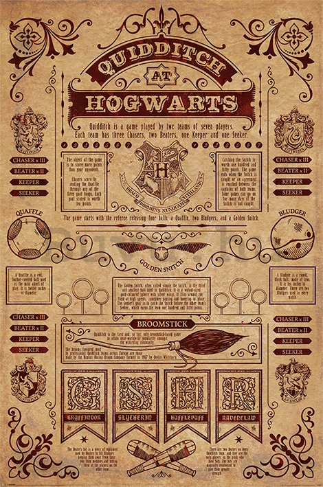 Plakát - Harry Potter (Quidditch At Hogwarts) 