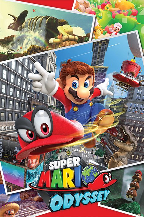 Plakát - Super Mario Odyssey (Collage) 