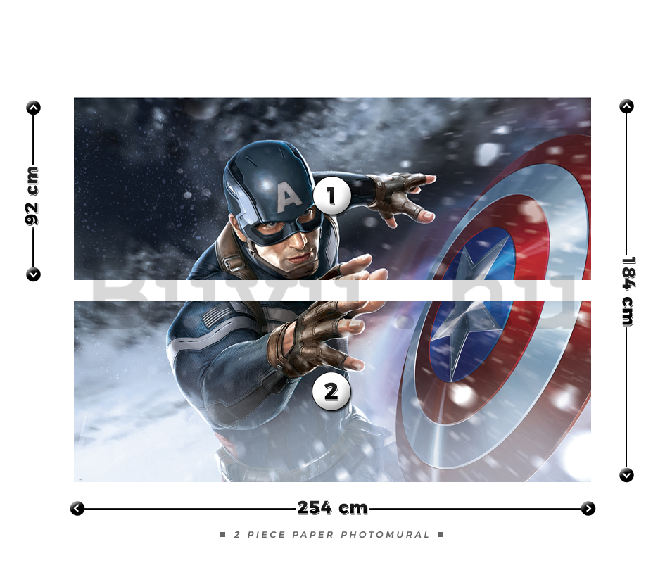 Fotótapéta: Captain America (1) - 184x254 cm