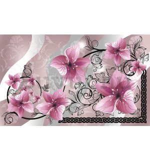 Fotótapéta: Rózsaszín virágok - 368x254 cm