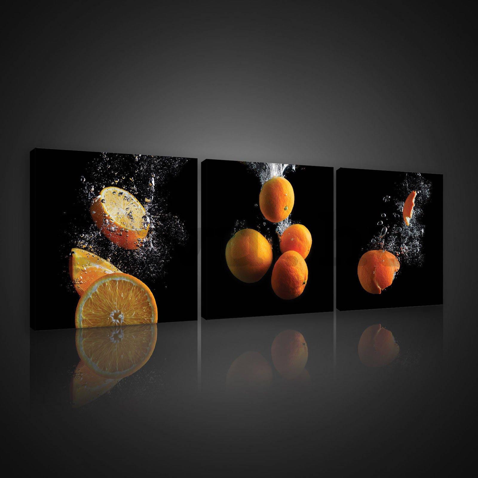 Vászonkép: Narancs (2) - készlet 3db 25x25cm