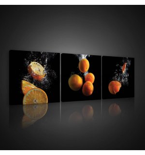 Vászonkép: Narancs (2) - készlet 3db 25x25cm