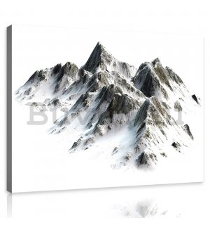 Vászonkép: Havas hegyek - 80x60 cm