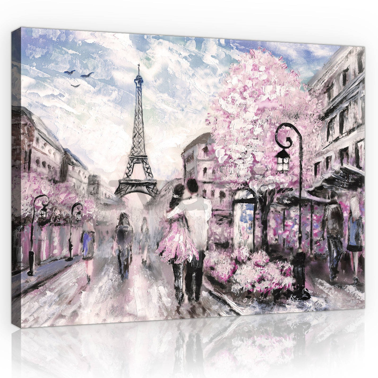 Vászonkép: Párizs (festett) - 80x60 cm