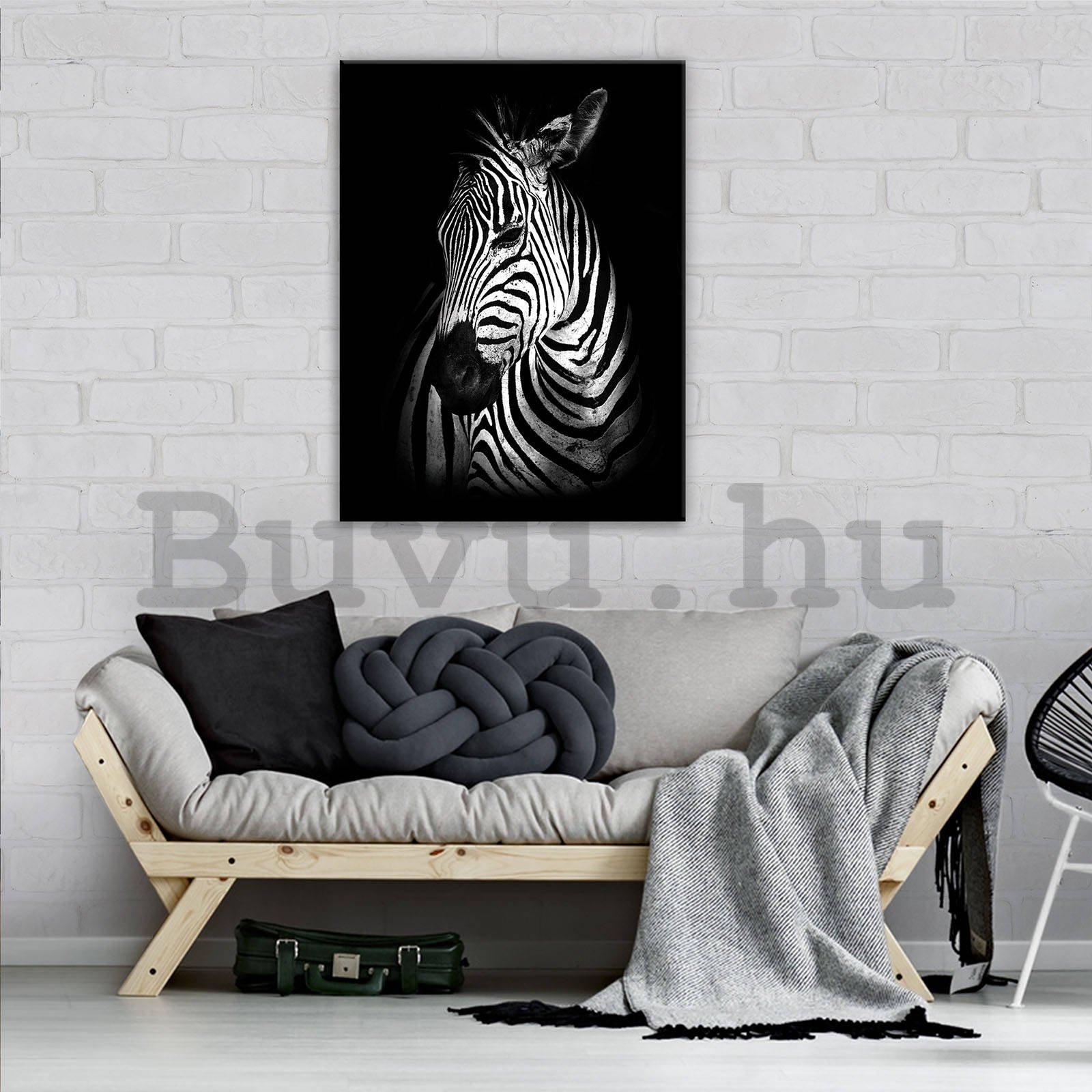 Vászonkép: Zebra (2) - 60x80 cm
