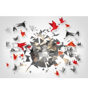 Vlies fotótapéta: Origami - 416x254 cm