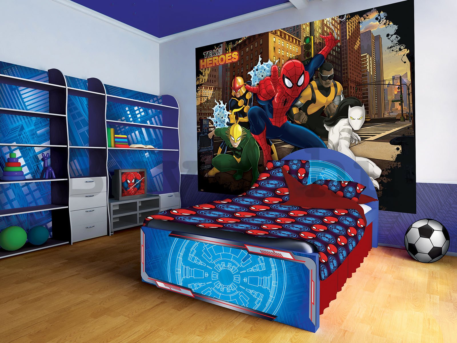 Vlies fotótapéta: Team Heroes Spiderman - 152,5x104 cm