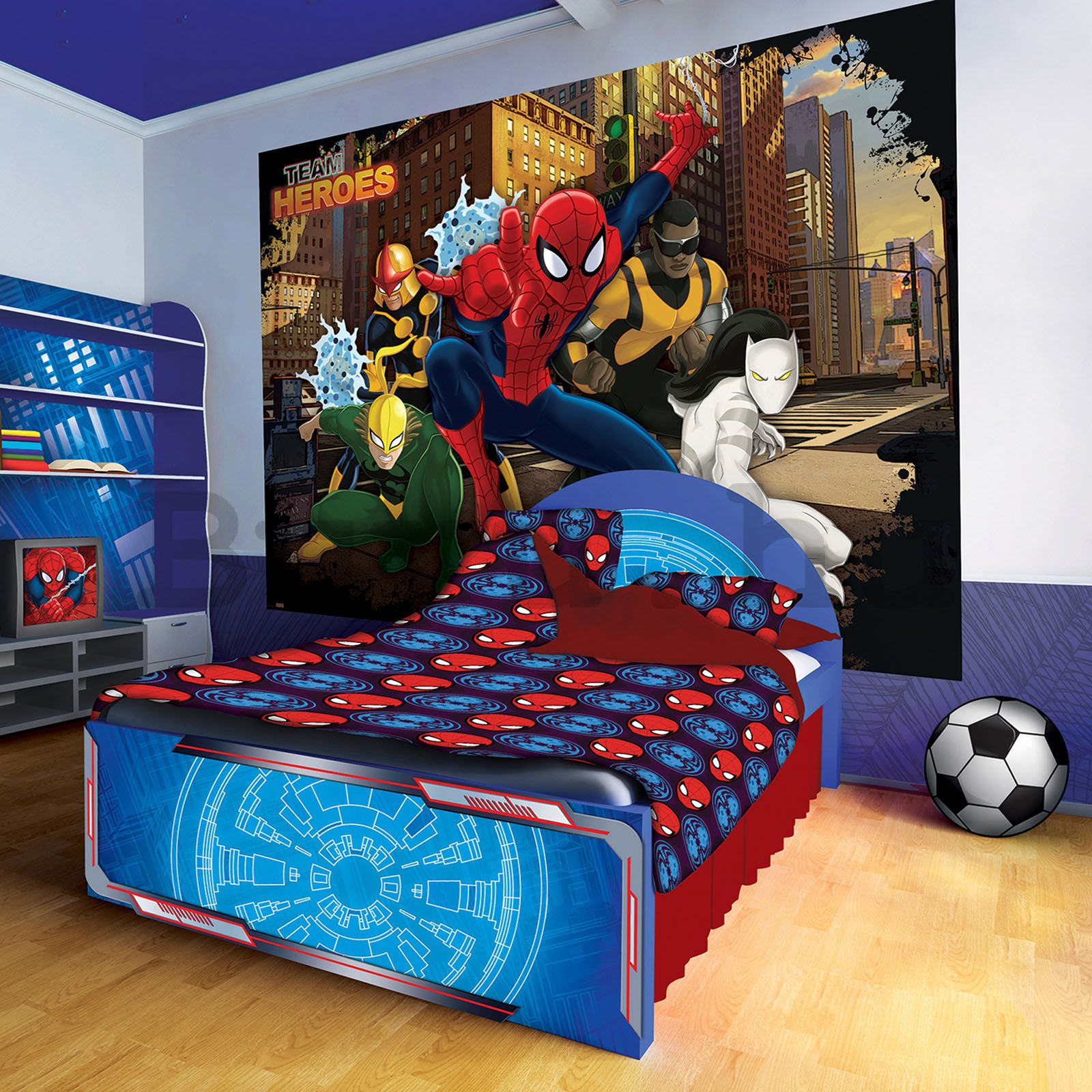 Vlies fotótapéta: Team Heroes Spiderman - 152,5x104 cm