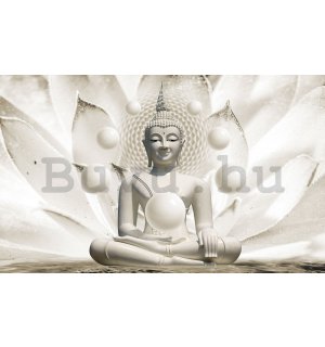 Vlies fotótapéta: Fehér Buddha - 152,5x104 cm