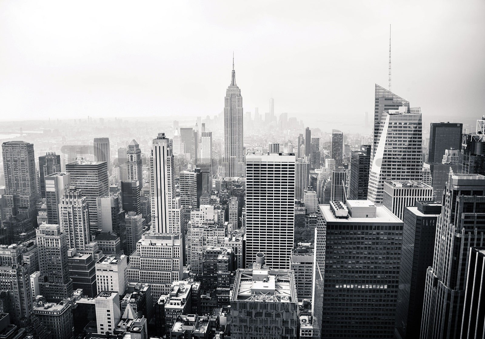 Vlies fotótapéta: Fekete-fehér Manhattan - 300x210 cm