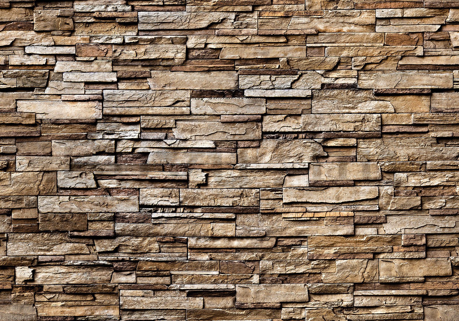 Vlies fotótapéta: Kőfal (barna) - 400x280 cm