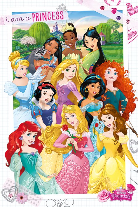 Plakát Disney Princess (I Am A Princess)